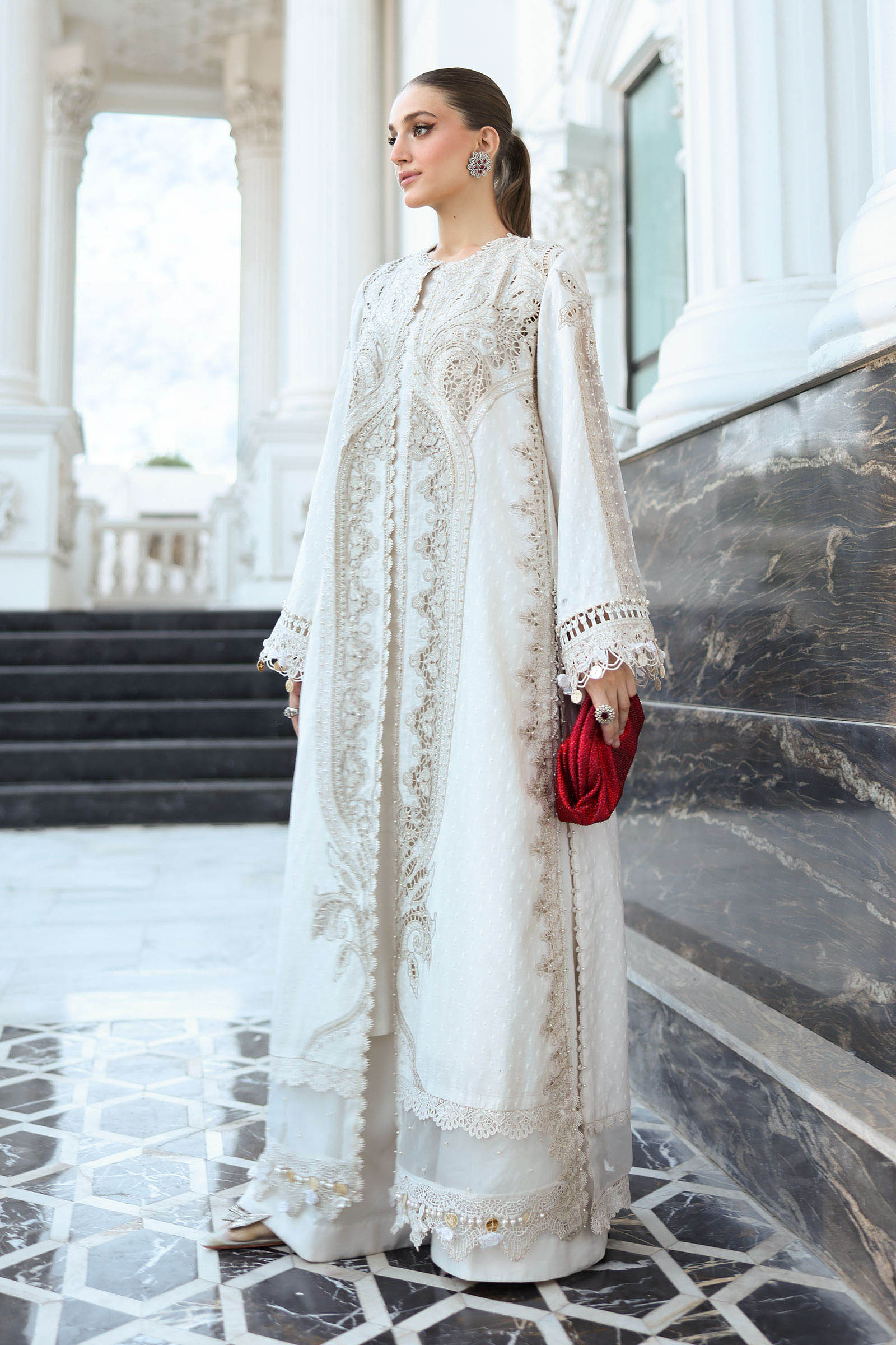 Buy from khaslibaas mariab Luxury lawn Eid II - 3 piece unstitched embroidered lawn suit for women ( D-01).choose good quality brands like Maria b Sobia Nazir Various Pakistani branded dresses summer fabric, elegant design, perfect for casual & formal wear.delivery available in UK, USA,Australia, Canada, UAE, Dubai and other countries... 