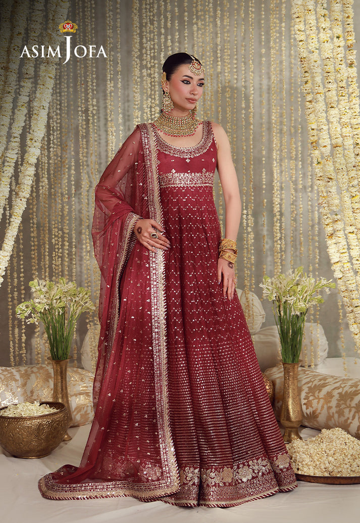 Buy asim jofa AJULFE-01 Embroidered  Suit 3 Pcs Unstitched | Women Summer Dress 2026.choose good quality brands like Maria b zainab Chottani, Hussain Rehar etc... Various Pakistani branded dresses summer fabric, elegant design, perfect for casual & formal wear also shop eid collections from khaslibaas .delivery available in UK, USA, Canada, UAE, Dubai and other countries... 