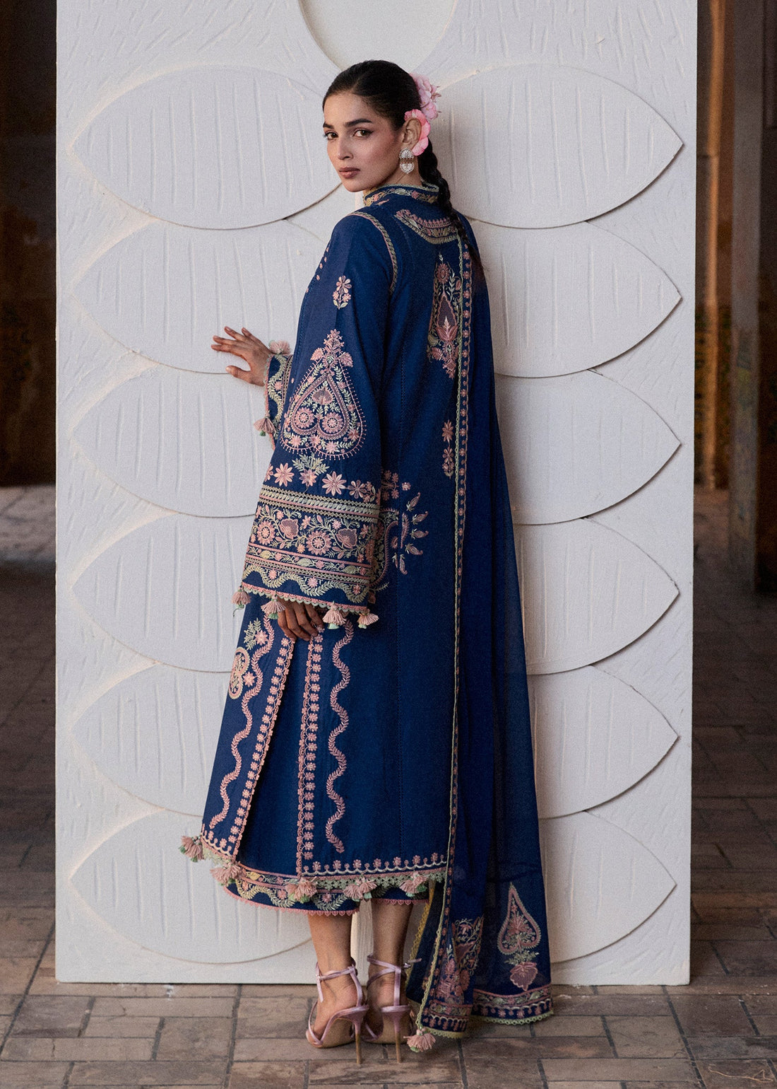 Buy from khaslibaas | Hussain Rehar Zan ss26 | 3 piece unstitched embroidered lawn suit for women (Abi).choose good quality brands like Maria b, Sobia Nazir zainab Chottani Various Pakistani branded dresses summer fabric, elegant design, perfect for casual & formal wear.delivery available in UK, USA, Canada, UAE, Dubai and other countries... 