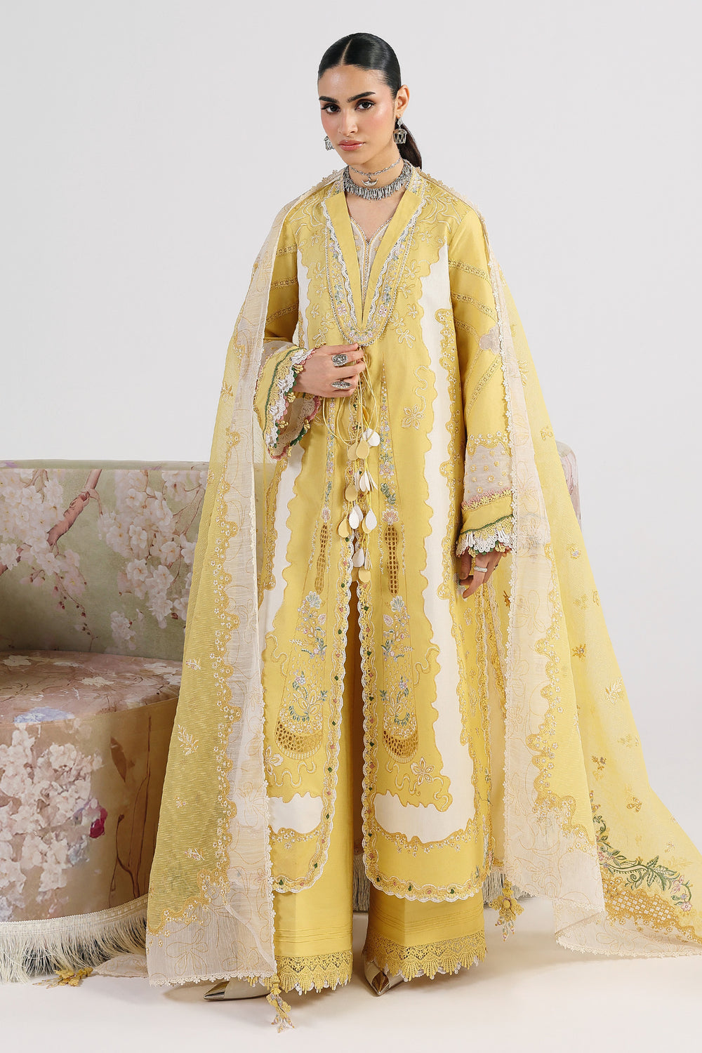 Buy QALAMKAR QFL-05 ZARIA Embroidered  Suit 3 Pcs Unstitched | Women Summer Dresses 2026.choose good quality brands like Maria b zainab Chottani, Hussain Rehar, sobia nazir etc... Various Pakistani branded dresses summer fabric, elegant design, perfect for casual & formal wear also shop eid collections from khaslibaas .delivery available in UK, USA, Canada, UAE, Dubai and other countries... 