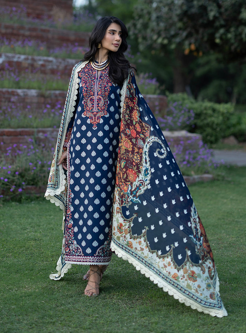Buy from khaslibaas | ZAINAB CHOTTANI Luxury Lawn '26 | 3 piece unstitched embroidered lawn suit for women (Mesa - 08).choose good quality brands like Maria b, Sobia Nazir zainab Chottani Various Pakistani branded dresses summer fabric, elegant design, perfect for casual & formal wear.delivery available in UK, USA, Canada, UAE, Dubai and other countries... 