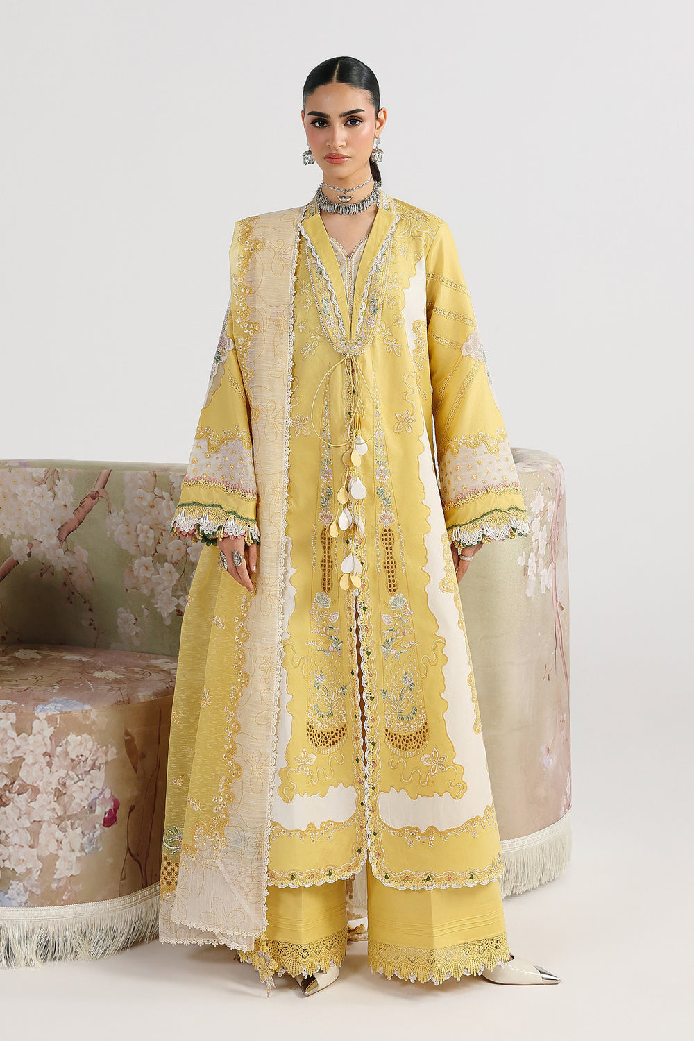Buy QALAMKAR QFL-05 ZARIA Embroidered  Suit 3 Pcs Unstitched | Women Summer Dresses 2026.choose good quality brands like Maria b zainab Chottani, Hussain Rehar, sobia nazir etc... Various Pakistani branded dresses summer fabric, elegant design, perfect for casual & formal wear also shop eid collections from khaslibaas .delivery available in UK, USA, Canada, UAE, Dubai and other countries... 