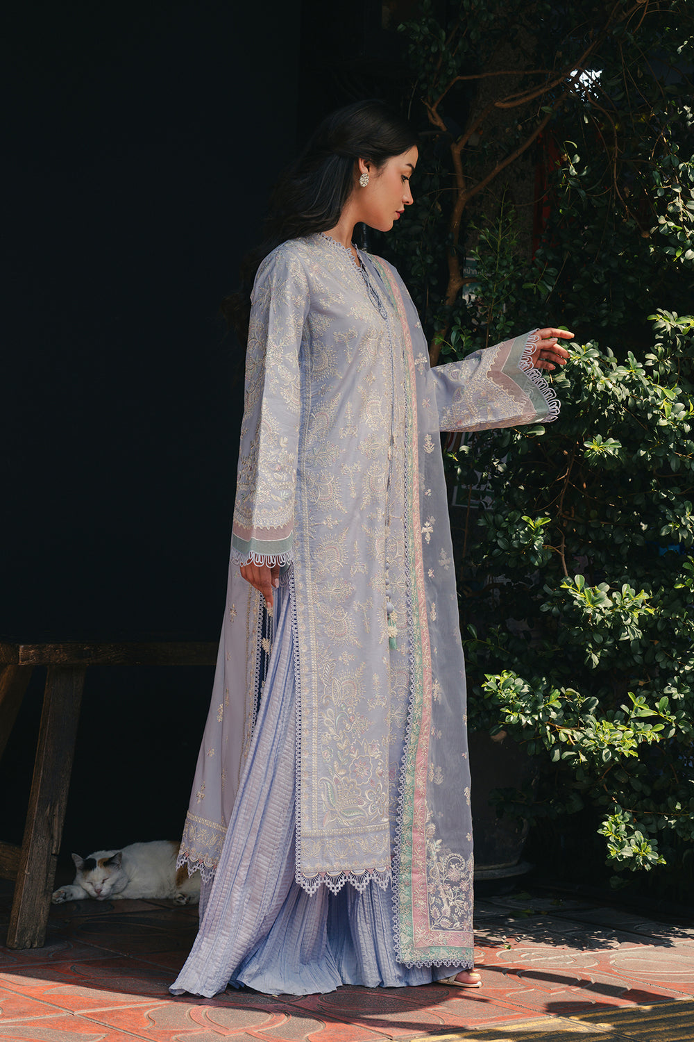 Buy Afrozeh | Mulaqaat'26 - SAYA Embroidered  Suit 3 Pcs Unstitched | Women Summer Dresses 2026.choose good quality brands like Maria b zainab Chottani, Hussain Rehar, sobia nazir etc... Various Pakistani branded dresses summer fabric, elegant design, perfect for casual & formal wear also shop eid collections from khaslibaas .delivery available in UK, USA, Canada, UAE, Dubai and other countries... 