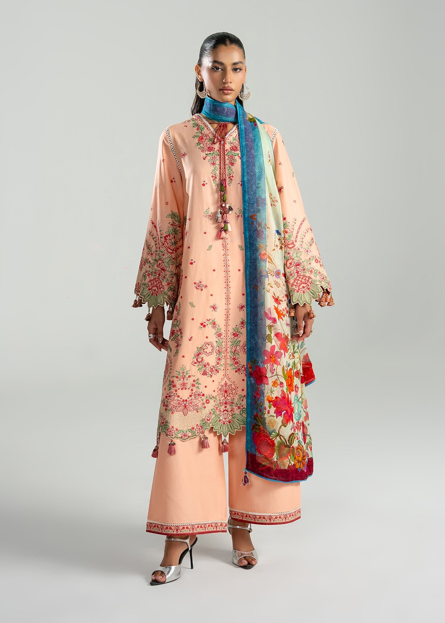 Buy from khaslibaas | Hussain Rehar Zan ss26 | 3 piece unstitched embroidered lawn suit for women (Seftali).choose good quality brands like Maria b, Sobia Nazir zainab Chottani Various Pakistani branded dresses summer fabric, elegant design, perfect for casual & formal wear.delivery available in UK, USA, Canada, UAE, Dubai and other countries... 