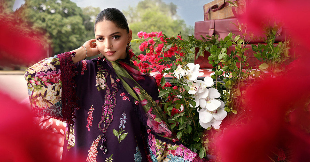 Buy from khaslibaas mariab premium 3 piece unstitched embroidered lawn suit for women (MPT-3005-A).choose good quality brands like Maria b Sobia Nazir Various Pakistani branded dresses summer fabric, elegant design, perfect for casual & formal wear.delivery available in UK, USA, Canada, UAE, Dubai and other countries... 