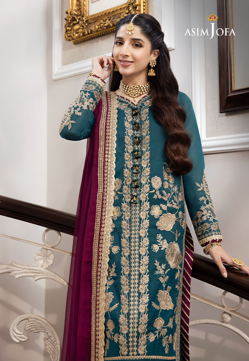 Buy Asim jofa | AJZS-27 Eid collection | Women FESTIVE Dress 2026.choose good quality brands like Maria b zainab Chottani, Hussain Rehar etc... Various Pakistani branded dresses summer fabric, elegant design, perfect for casual & formal wear also shop eid collections from khaslibaas .delivery available in UK, USA, Canada, UAE, Dubai and other countries... 
