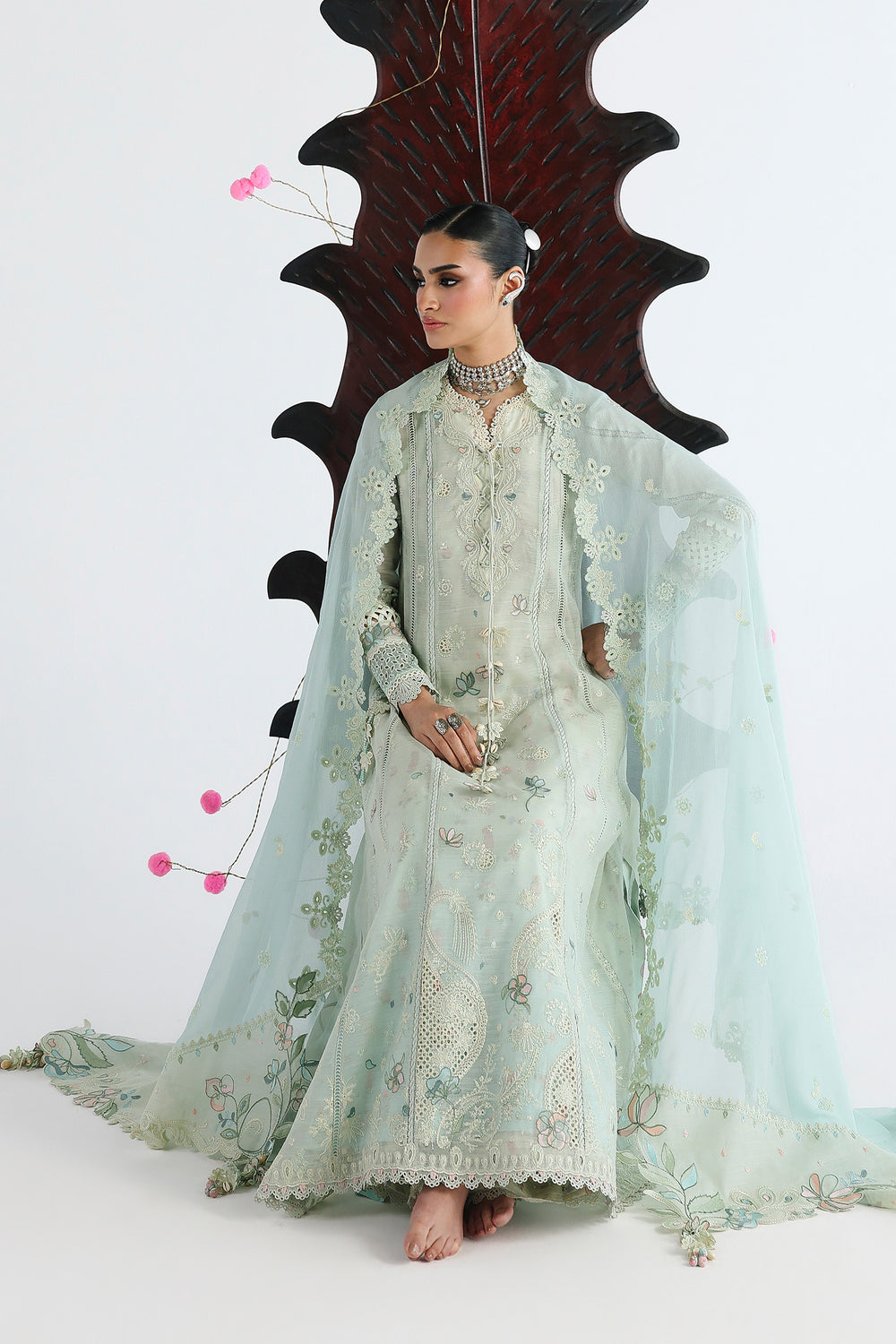 Buy QALAMKAR QFL-08 SABEL Embroidered  Suit 3 Pcs Unstitched | Women Summer Dresses 2026.choose good quality brands like Maria b zainab Chottani, Hussain Rehar, sobia nazir etc... Various Pakistani branded dresses summer fabric, elegant design, perfect for casual & formal wear also shop eid collections from khaslibaas .delivery available in UK, USA, Canada, UAE, Dubai and other countries... 