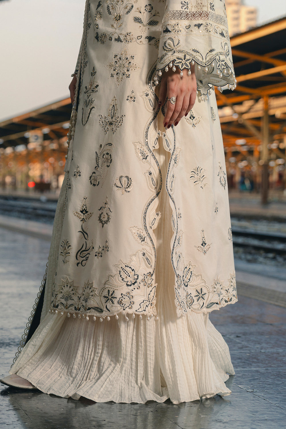 Buy Afrozeh | Mulaqaat'26 - KHAWAAB Embroidered  Suit 3 Pcs Unstitched | Women Summer Dresses 2026.choose good quality brands like Maria b zainab Chottani, Hussain Rehar, sobia nazir etc... Various Pakistani branded dresses summer fabric, elegant design, perfect for casual & formal wear also shop eid collections from khaslibaas .delivery available in UK, USA, Canada, UAE, Dubai and other countries... 