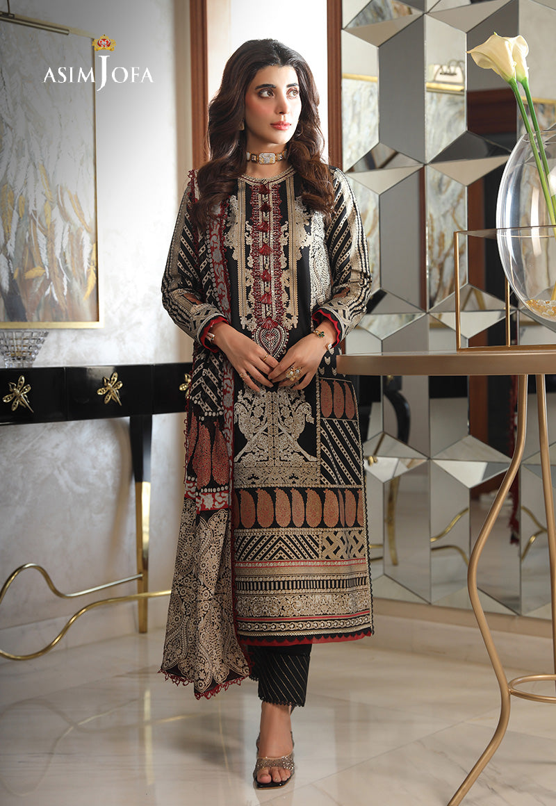 Buy Asim Jofa AJAI-03 COTTON SILK. choose good quality brands like Maria b zainab Chottani, Hussain Rehar etc... Various Pakistani branded dresses summer fabric, elegant design, perfect for casual & formal wear also shop eid collections from khaslibaas .delivery available in UK, USA, Canada, UAE, Dubai and other countries... 