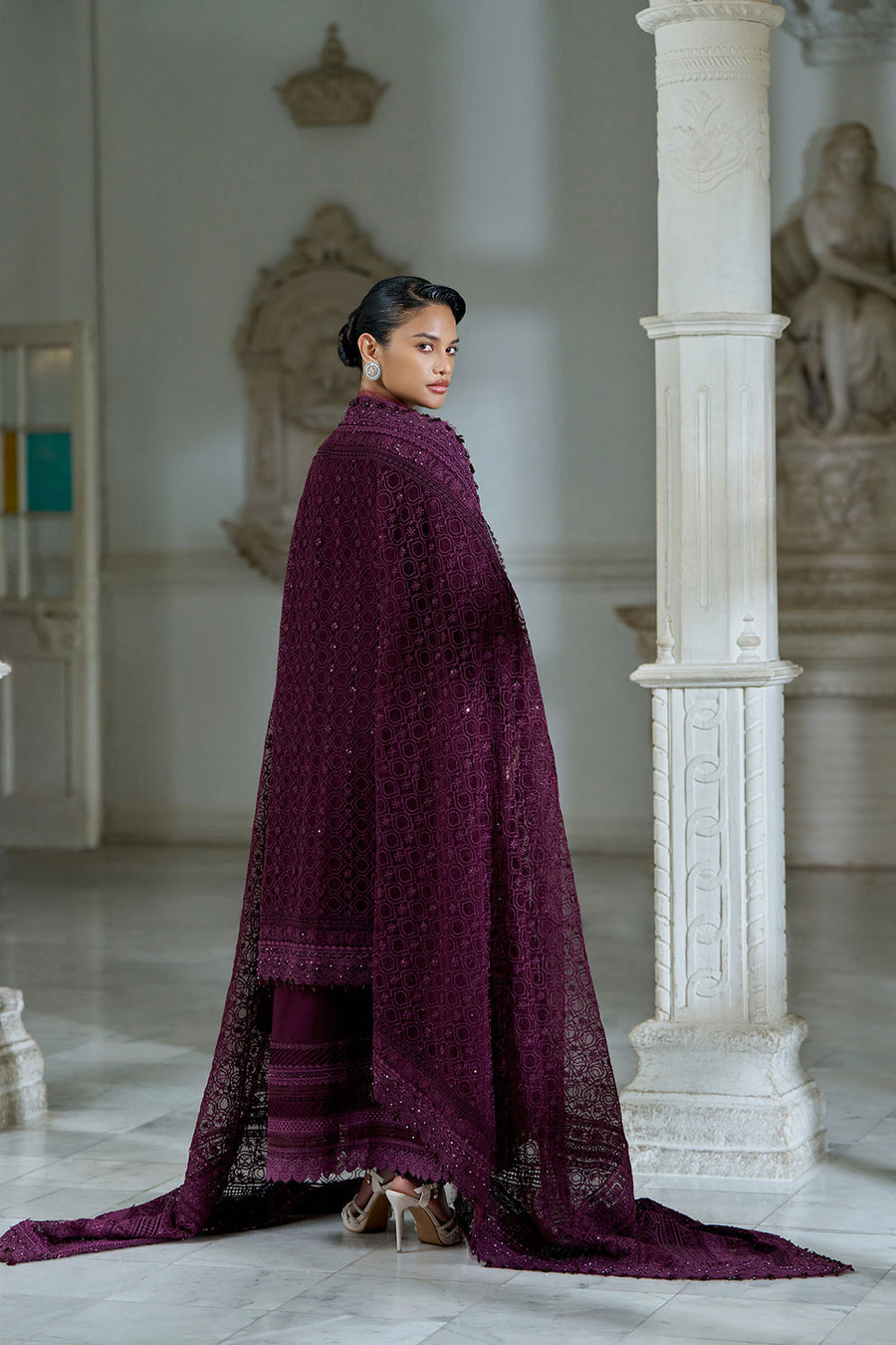 Buy from khaslibaas | sobia nazir Luxury Lawn Eid 2026 | 3 piece unstitched embroidered lawn suit for women (design 3B).choose good quality brands like Maria b zainab Chottani Various Pakistani branded dresses summer fabric, elegant design, perfect for casual & formal wear.delivery available in UK, USA, Canada, UAE, Dubai and other countries... 