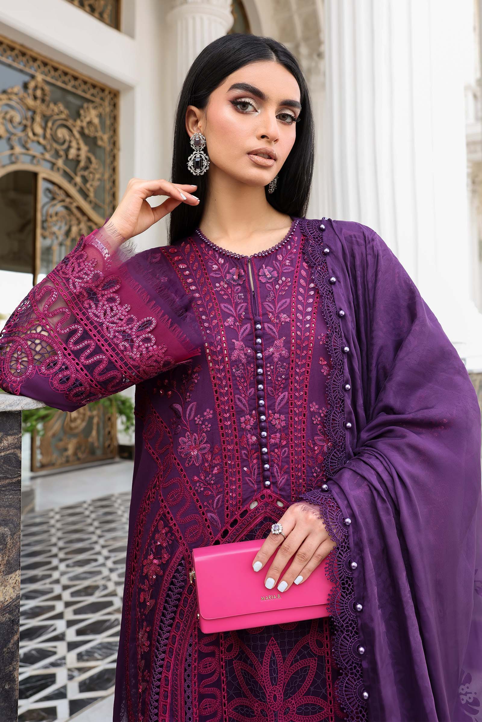 Buy from khaslibaas mariab Luxury lawn Eid II - 3 piece unstitched embroidered lawn suit for women ( D-14).choose good quality brands like Maria b Sobia Nazir Various Pakistani branded dresses summer fabric, elegant design, perfect for casual & formal wear.delivery available in UK, USA,Australia, Canada, UAE, Dubai and other countries... 