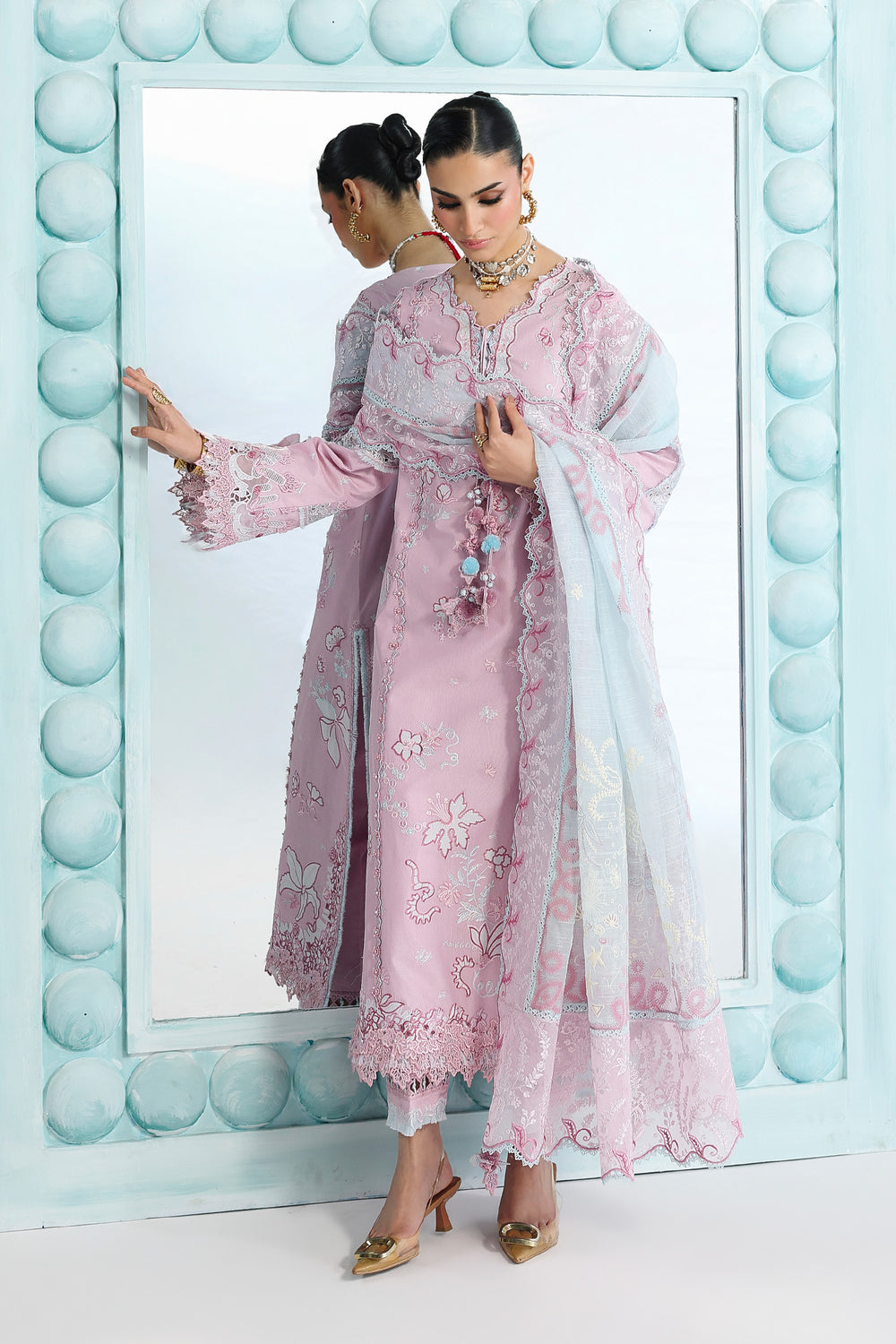 Buy QALAMKAR QFL-02 ISANE Embroidered  Suit 3 Pcs Unstitched | Women Summer Dresses 2026.choose good quality brands like Maria b zainab Chottani, Hussain Rehar, sobia nazir etc... Various Pakistani branded dresses summer fabric, elegant design, perfect for casual & formal wear also shop eid collections from khaslibaas .delivery available in UK, USA, Canada, UAE, Dubai and other countries... 