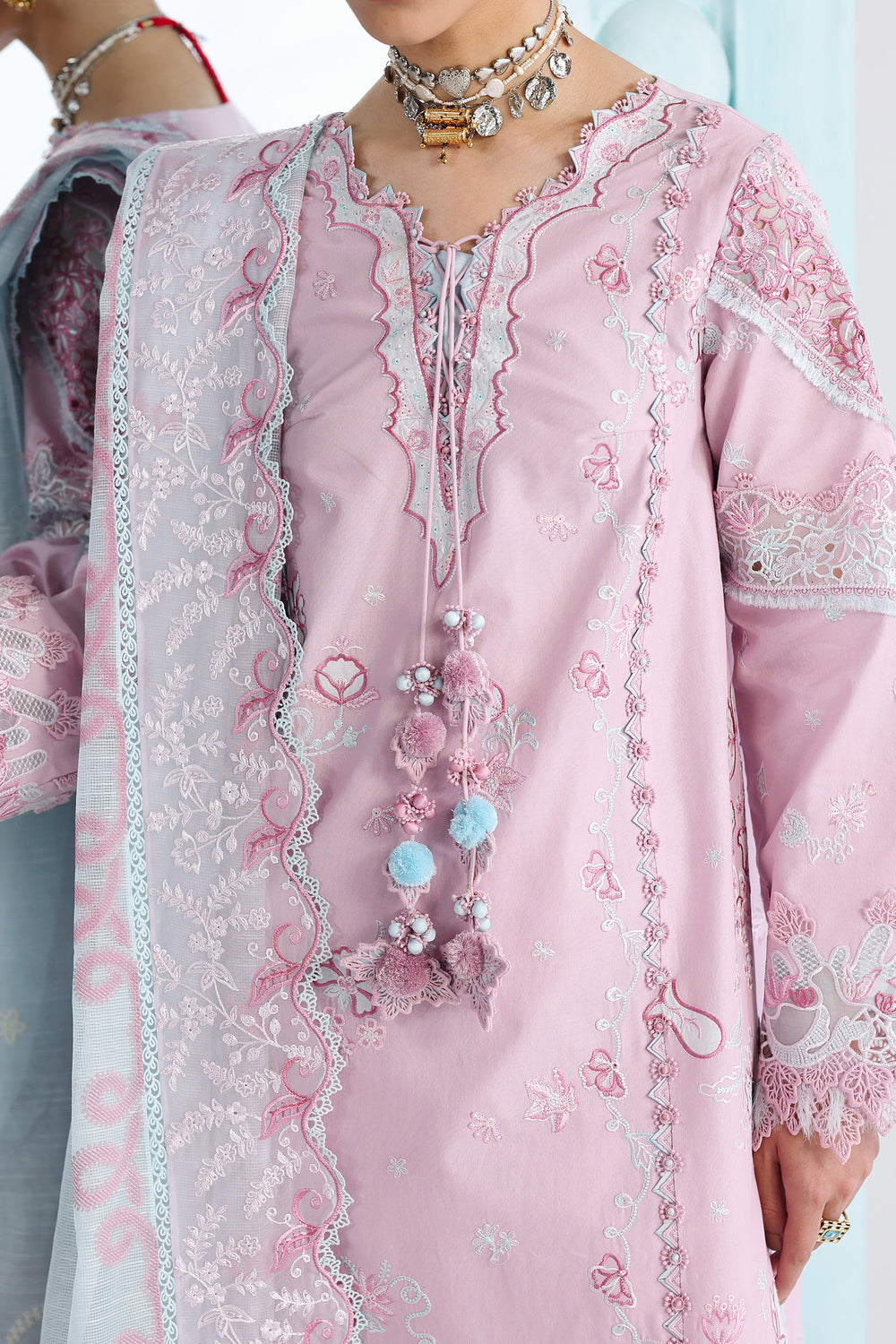 Buy QALAMKAR QFL-02 ISANE Embroidered  Suit 3 Pcs Unstitched | Women Summer Dresses 2026.choose good quality brands like Maria b zainab Chottani, Hussain Rehar, sobia nazir etc... Various Pakistani branded dresses summer fabric, elegant design, perfect for casual & formal wear also shop eid collections from khaslibaas .delivery available in UK, USA, Canada, UAE, Dubai and other countries... 