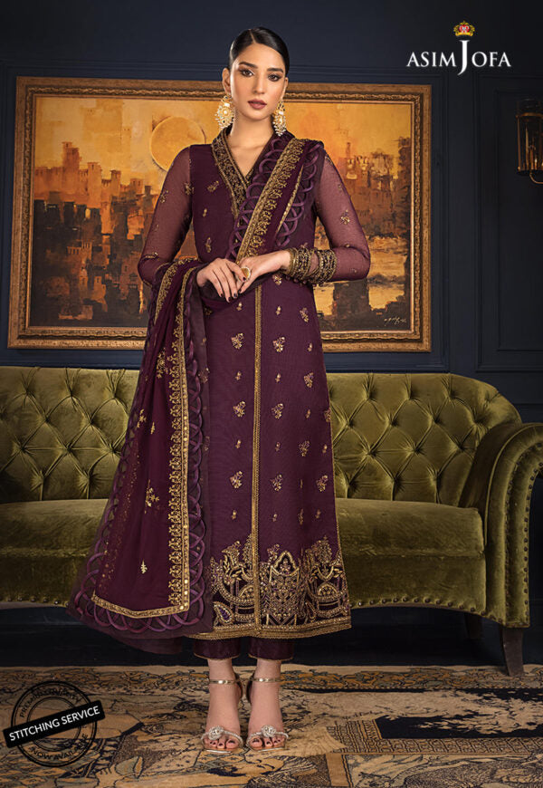 Buy Asim jofa AJRE-10 EMBROIDERED ORGANZA COTTON NET. choose good quality brands like Maria b zainab Chottani, Hussain Rehar etc... Various Pakistani branded dresses summer fabric, elegant design, perfect for casual & formal wear also shop eid collections from khaslibaas .delivery available in UK, USA, Canada, UAE, Dubai and other countries... 