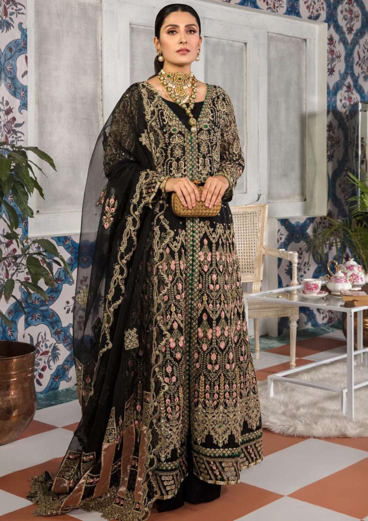 Buy MANARA (D1-Elaheh) WEDDING COLLECTION. choose good quality brands like Maria b zainab Chottani, Hussain Rehar etc... Various Pakistani branded dresses summer fabric, elegant design, perfect for casual & formal wear also shop eid collections from khaslibaas .delivery available in UK, USA, Canada, UAE, Dubai and other countries... 