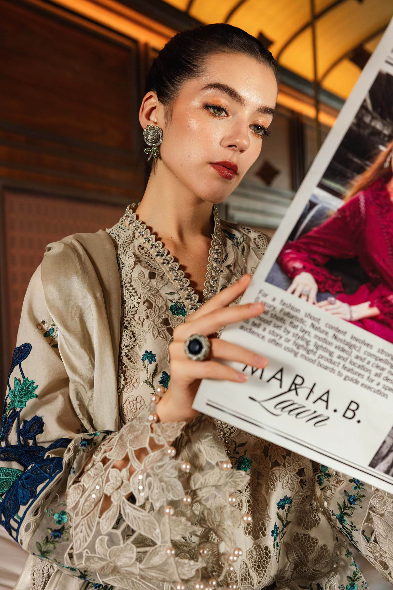 Buy from khaslibaas mariab Luxury lawn Eid II - 3 piece unstitched embroidered lawn suit for women ( D-08).choose good quality brands like Maria b Sobia Nazir Various Pakistani branded dresses summer fabric, elegant design, perfect for casual & formal wear.delivery available in UK, USA,Australia, Canada, UAE, Dubai and other countries... 