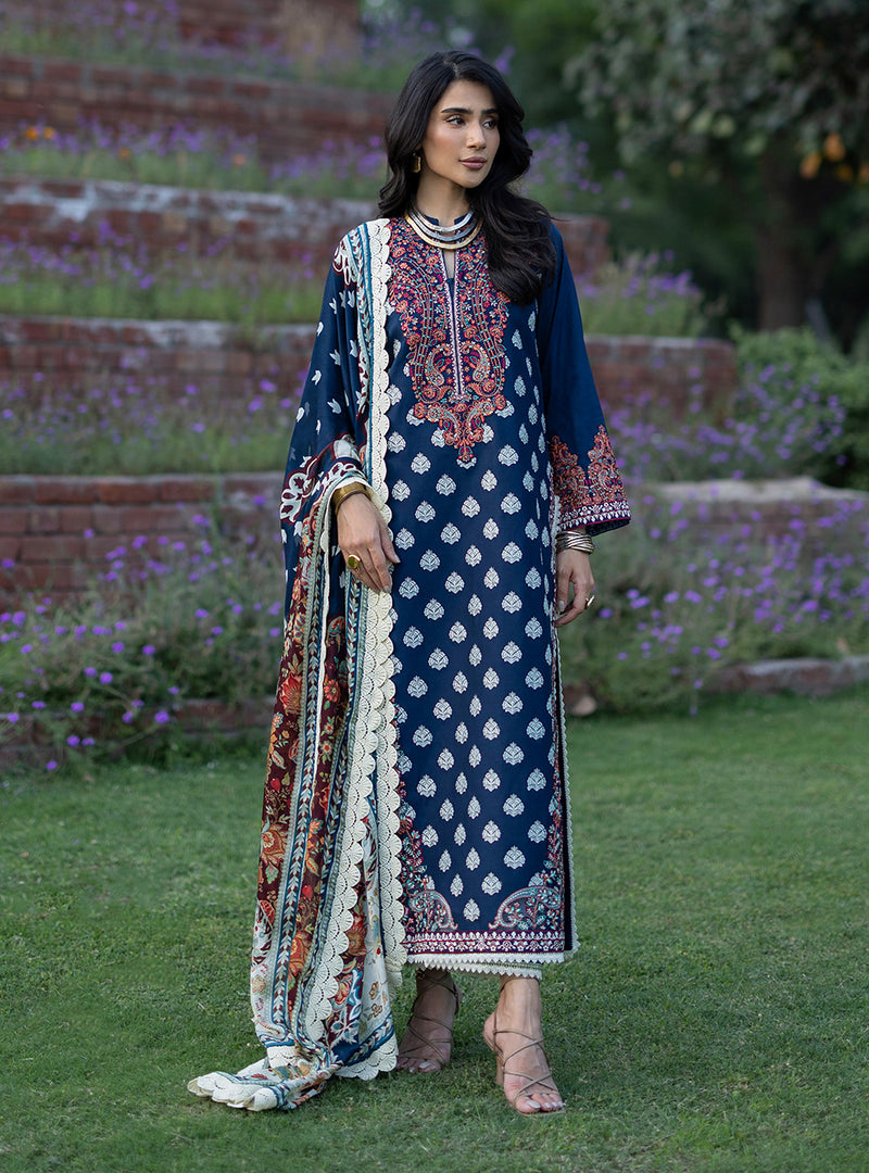 Buy from khaslibaas | ZAINAB CHOTTANI Luxury Lawn '26 | 3 piece unstitched embroidered lawn suit for women (Mesa - 08).choose good quality brands like Maria b, Sobia Nazir zainab Chottani Various Pakistani branded dresses summer fabric, elegant design, perfect for casual & formal wear.delivery available in UK, USA, Canada, UAE, Dubai and other countries... 