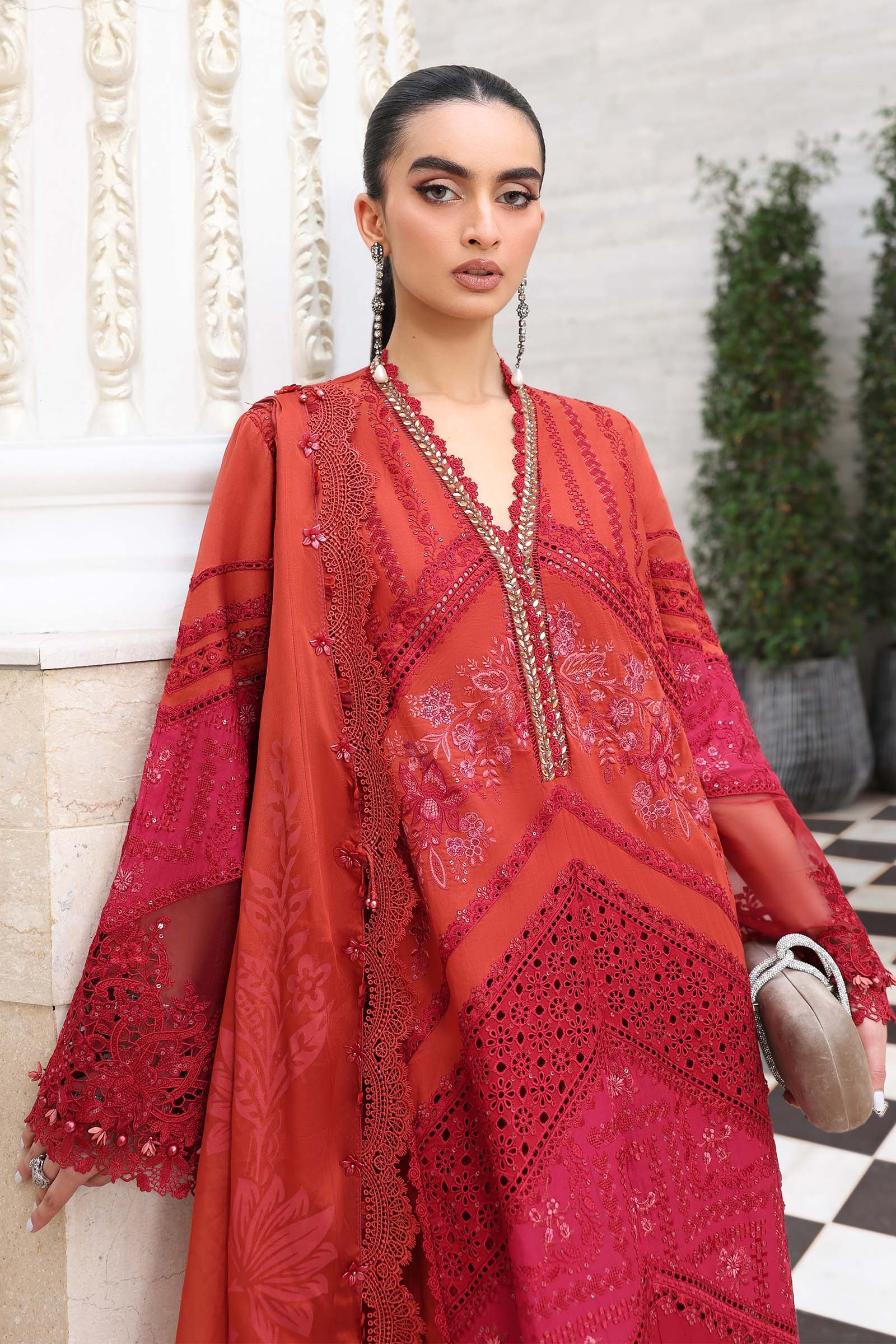 Buy from khaslibaas mariab Luxury lawn Eid II - 3 piece unstitched embroidered lawn suit for women ( D-13).choose good quality brands like Maria b Sobia Nazir Various Pakistani branded dresses summer fabric, elegant design, perfect for casual & formal wear.delivery available in UK, USA,Australia, Canada, UAE, Dubai and other countries... 