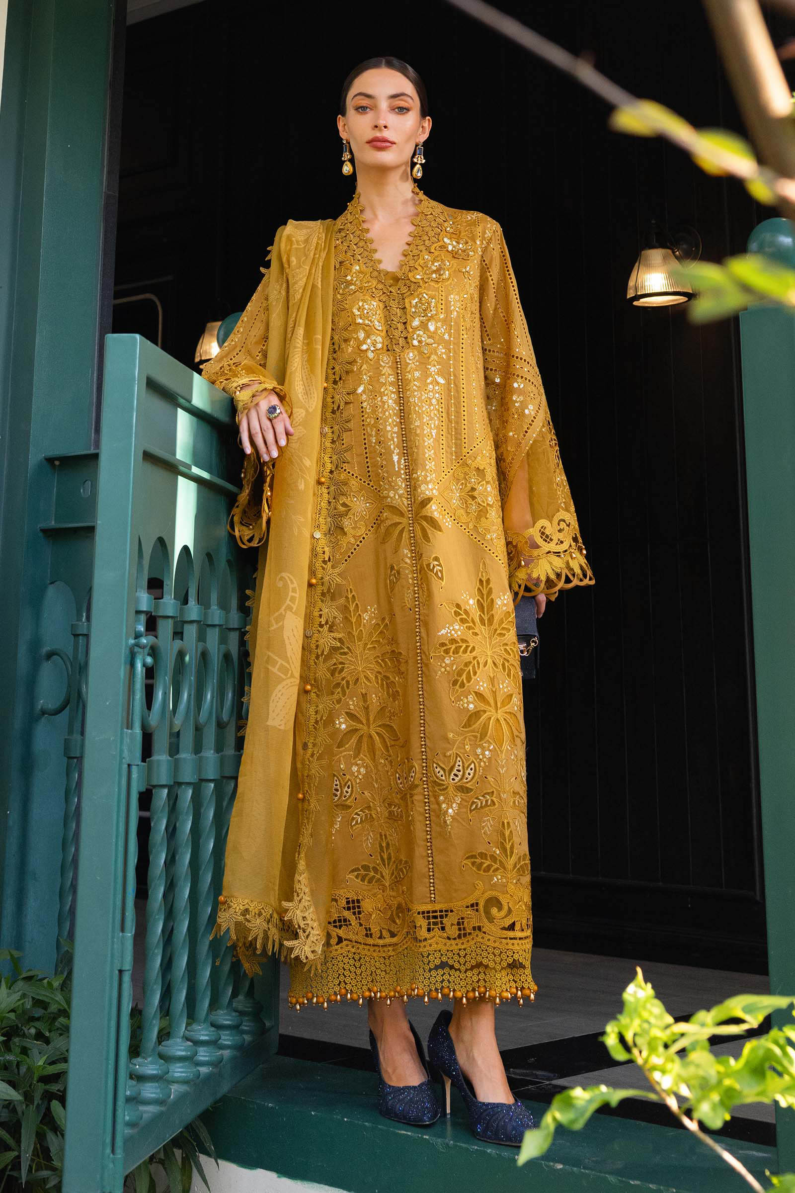 Buy from khaslibaas mariab Luxury lawn Eid II - 3 piece unstitched embroidered lawn suit for women ( D-07).choose good quality brands like Maria b Sobia Nazir Various Pakistani branded dresses summer fabric, elegant design, perfect for casual & formal wear.delivery available in UK, USA,Australia, Canada, UAE, Dubai and other countries... 