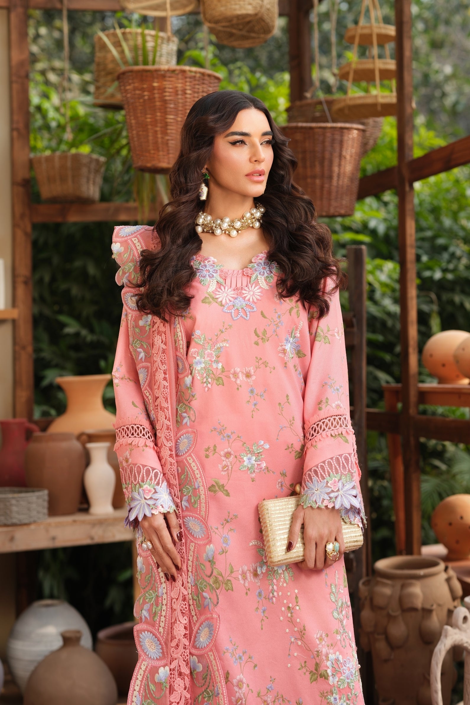 Buy from khaslibaas | Maryam Hussain Luxury Lawn '26 | 3 piece unstitched embroidered lawn suit for women (Dimple).choose good quality brands like Maria b, Sobia Nazir zainab Chottani Various Pakistani branded dresses summer fabric, elegant design, perfect for casual & formal wear.delivery available in UK, USA, Canada, UAE, Dubai and other countries... 