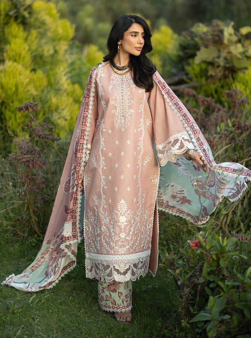 Buy from khaslibaas | ZAINAB CHOTTANI Luxury Lawn '26 | 3 piece unstitched embroidered lawn suit for women (Esme - 02).choose good quality brands like Maria b, Sobia Nazir zainab Chottani Various Pakistani branded dresses summer fabric, elegant design, perfect for casual & formal wear.delivery available in UK, USA, Canada, UAE, Dubai and other countries... 