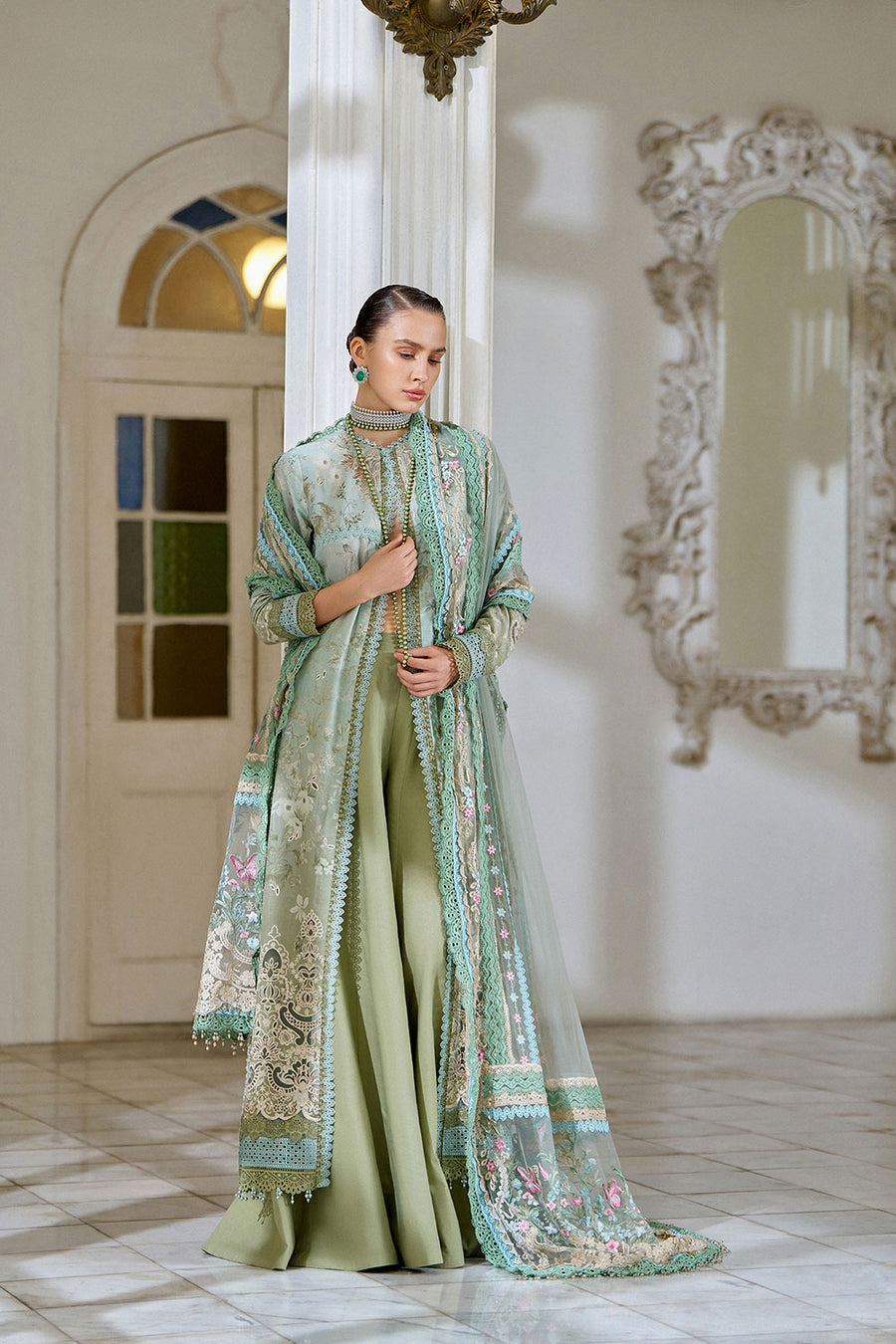 Buy from khaslibaas | sobia nazir Luxury Lawn Eid 2026 | 3 piece unstitched embroidered lawn suit for women (design 12A).choose good quality brands like Maria b zainab Chottani Various Pakistani branded dresses summer fabric, elegant design, perfect for casual & formal wear.delivery available in UK, USA, Canada, UAE, Dubai and other countries... 