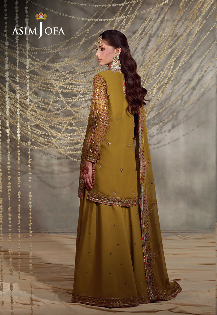 Buy asim jofa AJULFE-02 Embroidered  Suit 3 Pcs Unstitched | Women Summer Dress 2026.choose good quality brands like Maria b zainab Chottani, Hussain Rehar etc... Various Pakistani branded dresses summer fabric, elegant design, perfect for casual & formal wear also shop eid collections from khaslibaas .delivery available in UK, USA, Canada, UAE, Dubai and other countries... 