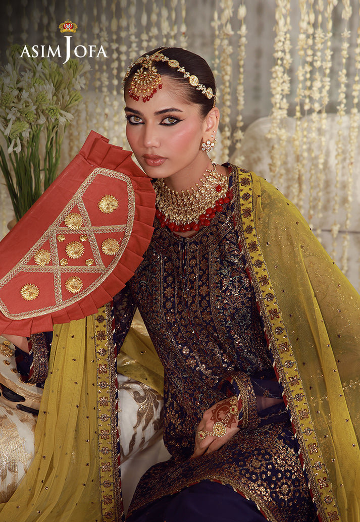 Buy asim jofa AJULFE-04 Embroidered  Suit 3 Pcs Unstitched | Women Summer Dress 2026.choose good quality brands like Maria b zainab Chottani, Hussain Rehar etc... Various Pakistani branded dresses summer fabric, elegant design, perfect for casual & formal wear also shop eid collections from khaslibaas .delivery available in UK, USA, Canada, UAE, Dubai and other countries... 