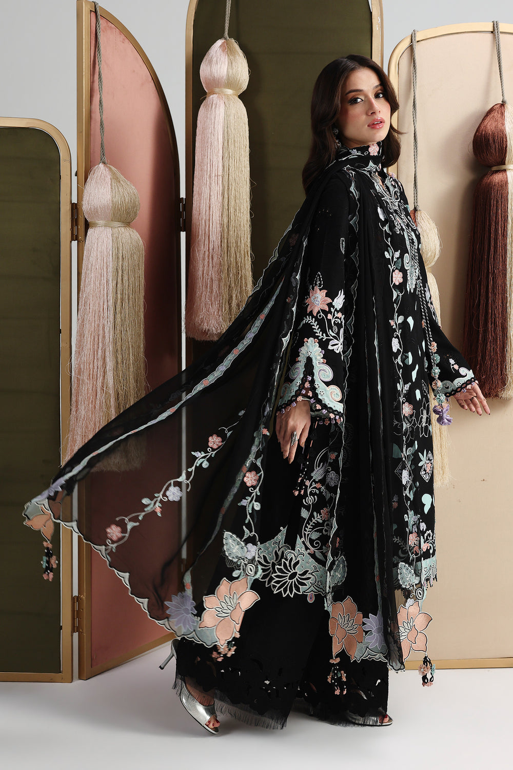 Buy QALAMKAR QFL-12 REHA Embroidered  Suit 3 Pcs Unstitched | Women Summer Dresses 2026.choose good quality brands like Maria b zainab Chottani, Hussain Rehar, sobia nazir etc... Various Pakistani branded dresses summer fabric, elegant design, perfect for casual & formal wear also shop eid collections from khaslibaas .delivery available in UK, USA, Canada, UAE, Dubai and other countries... 