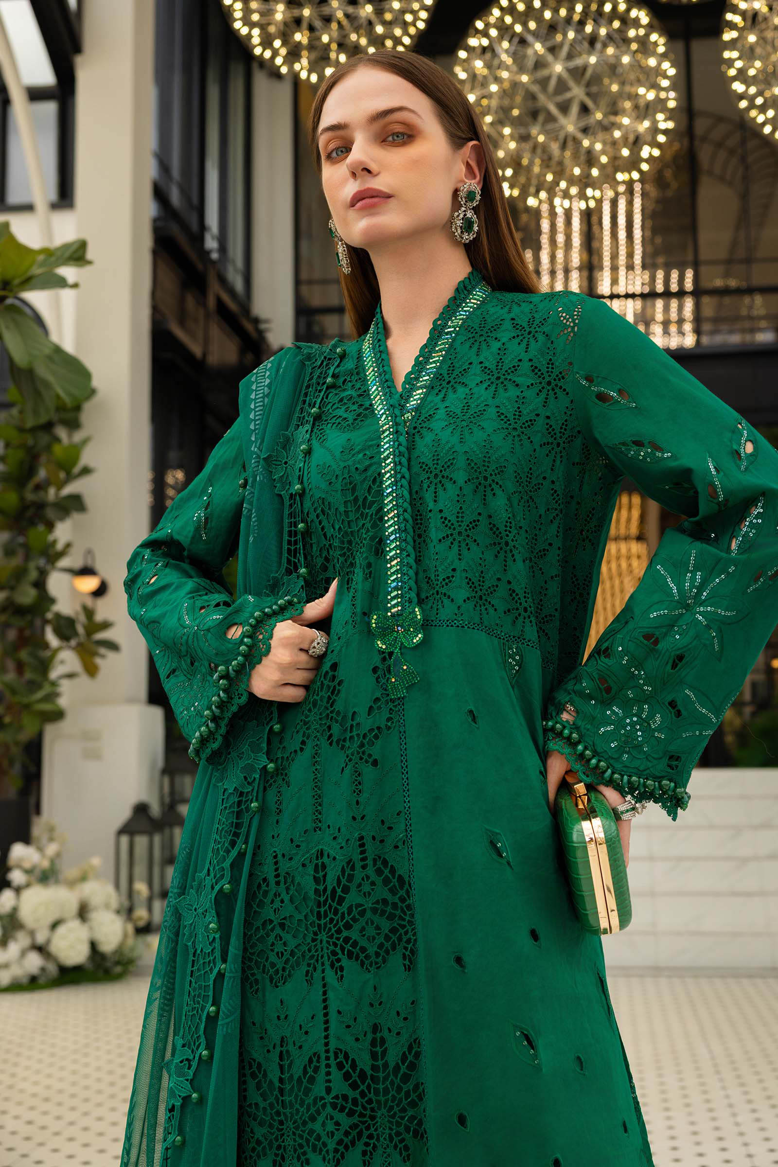 Buy from khaslibaas mariab Luxury lawn Eid II - 3 piece unstitched embroidered lawn suit for women ( D-04).choose good quality brands like Maria b Sobia Nazir Various Pakistani branded dresses summer fabric, elegant design, perfect for casual & formal wear.delivery available in UK, USA,Australia, Canada, UAE, Dubai and other countries... 
