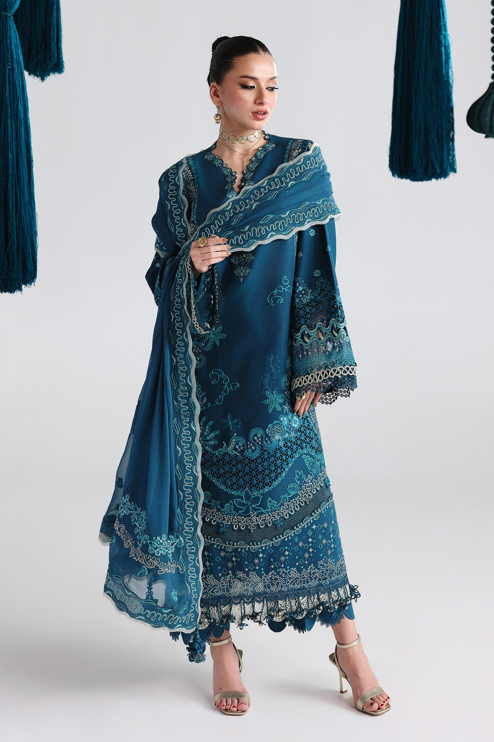 Buy QALAMKAR QFL-07 KAISA Embroidered  Suit 3 Pcs Unstitched | Women Summer Dresses 2026.choose good quality brands like Maria b zainab Chottani, Hussain Rehar, sobia nazir etc... Various Pakistani branded dresses summer fabric, elegant design, perfect for casual & formal wear also shop eid collections from khaslibaas .delivery available in UK, USA, Canada, UAE, Dubai and other countries... 