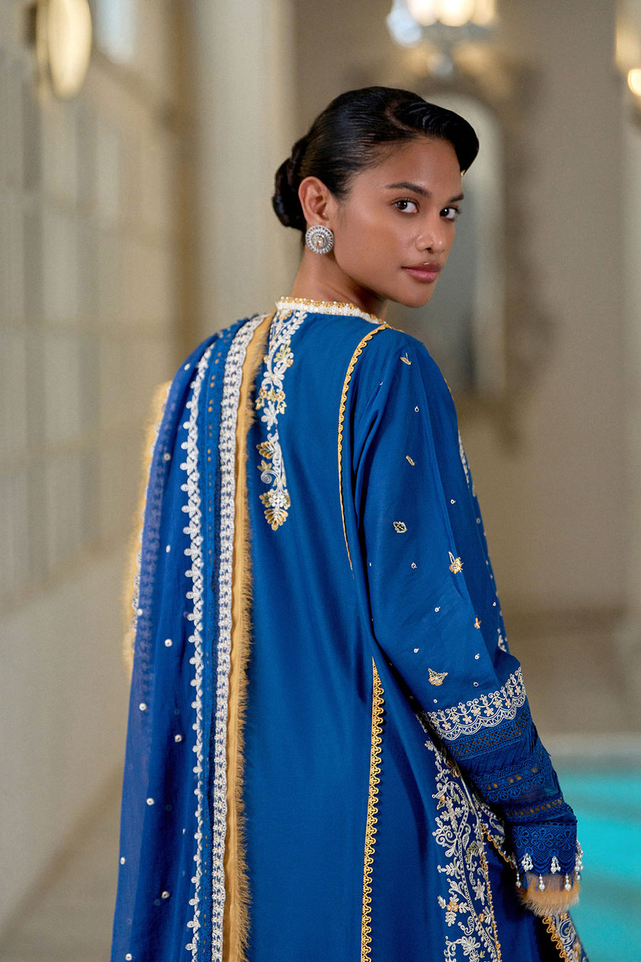 Buy from khaslibaas | sobia nazir Luxury Lawn Eid 2026 | 3 piece unstitched embroidered lawn suit for women (design 8A).choose good quality brands like Maria b zainab Chottani Various Pakistani branded dresses summer fabric, elegant design, perfect for casual & formal wear.delivery available in UK, USA, Canada, UAE, Dubai and other countries... 