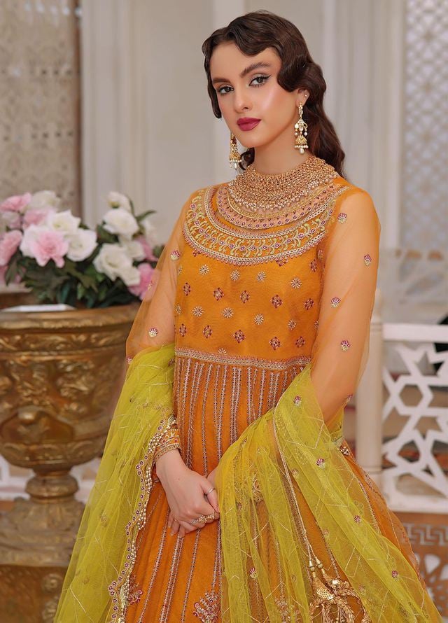 Buy Awwal AW#08 REYNA Luxury Chiffon Sahal Formal Collection| FESTIVE Dress 2026.choose good quality brands like Maria b zainab Chottani, Hussain Rehar etc... Various Pakistani branded dresses summer fabric, elegant design, perfect for casual & formal wear also shop eid collections from khaslibaas .delivery available in UK, USA, Canada, UAE, Dubai and other countries... 