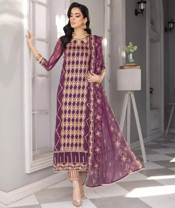 Buy Merakish By Shahzeb Textiles MK6 Marjanda. choose good quality brands like Maria b zainab Chottani, Hussain Rehar etc... Various Pakistani branded dresses summer fabric, elegant design, perfect for casual & formal wear also shop eid collections from khaslibaas .delivery available in UK, USA, Canada, UAE, Dubai and other countries... 